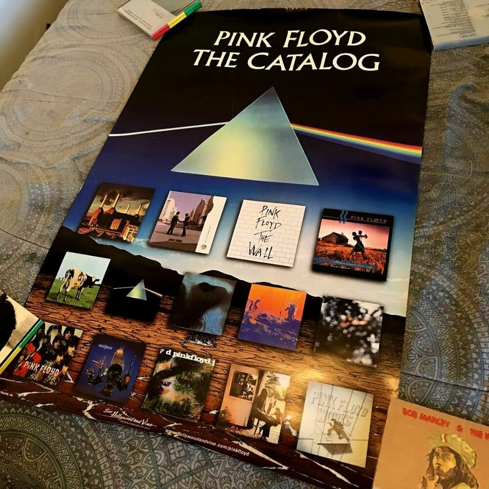 PINK FLOYD CD CATALOG 1999 CAPITOL PROMO POSTER - syd barrett madcap relics